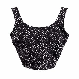 Astoria Activewear Sports Bra – Black & White Print – Size M